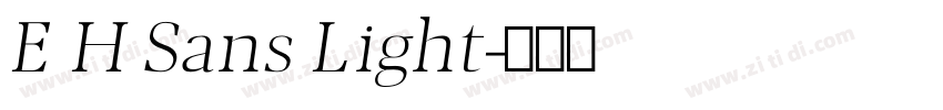 E H Sans Light字体转换